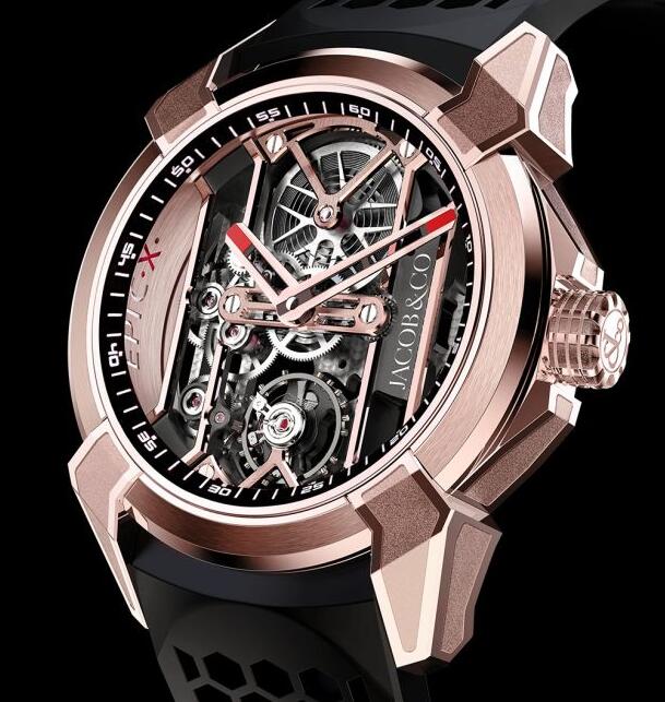 Jacob & Co EPIC X ROSE GOLD BLACK NEORALITHE INNER RING EX100.43.PS.BW.A Replica watch